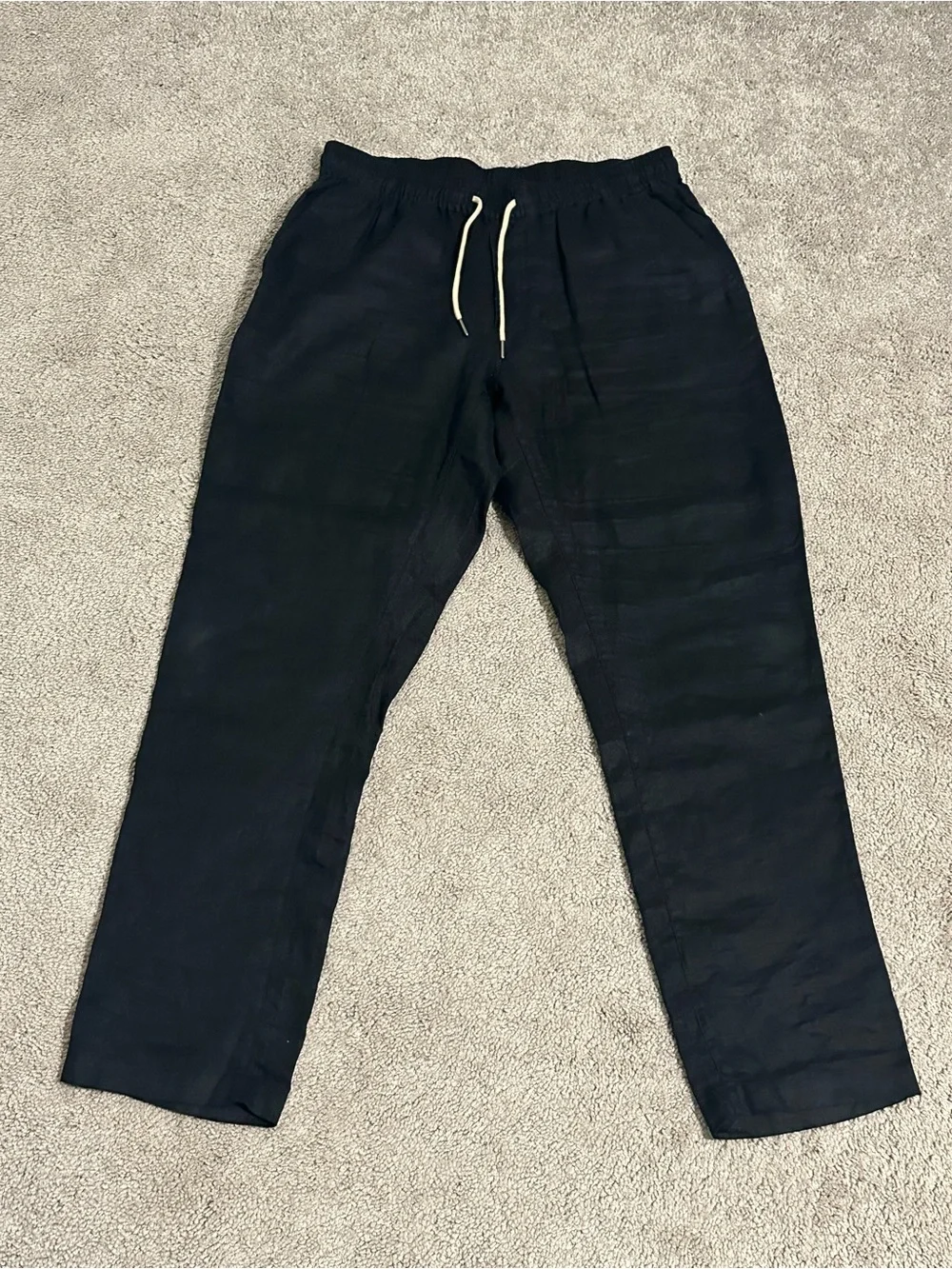 Quince Men’s Black 100% Linen Pants